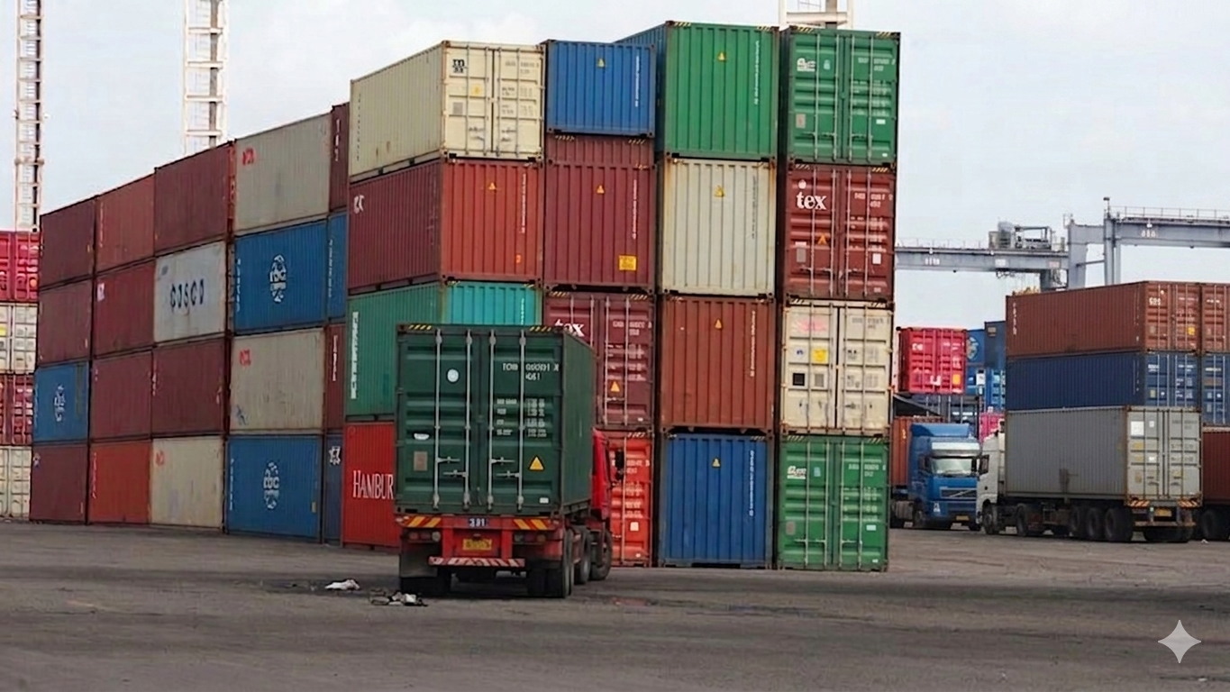 Ranah Botanical bulk kratom export container loaded at manufacturing facility in Kalimantan Indonesia — kratom powder wholesale shipment