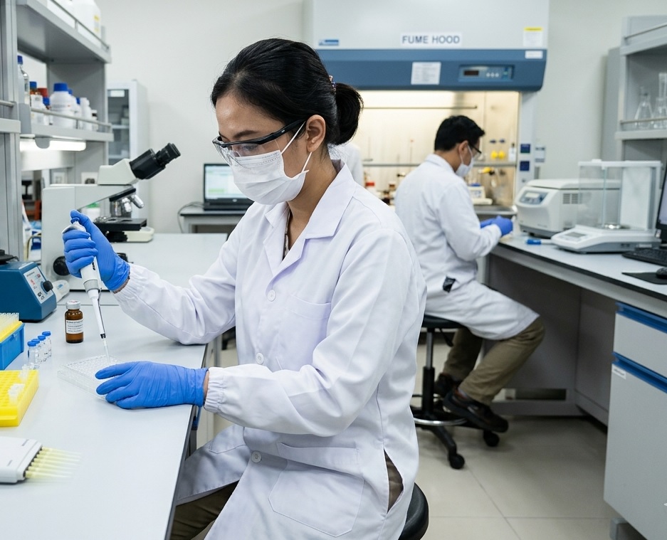 Independent third-party laboratory testing kratom quality control at Ranah Botanical facility